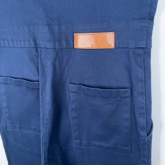 Rivet Utility Navy Jumpsuit The Worker Short Sleeve Classic Chic Neutral Size XS - Picture 4 of 14